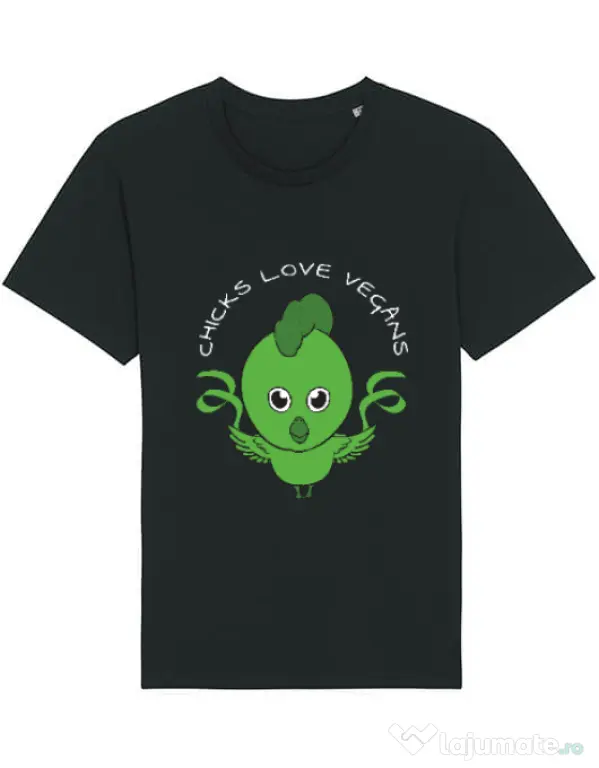 Tricou STANLEY STELLA barbat Chicks love vegans Negru