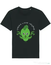 Tricou STANLEY STELLA barbat Chicks love vegans Negru