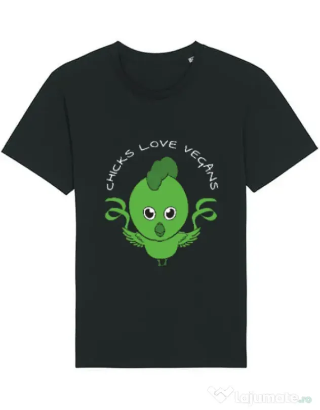 Tricou STANLEY STELLA barbat Chicks love vegans Negru