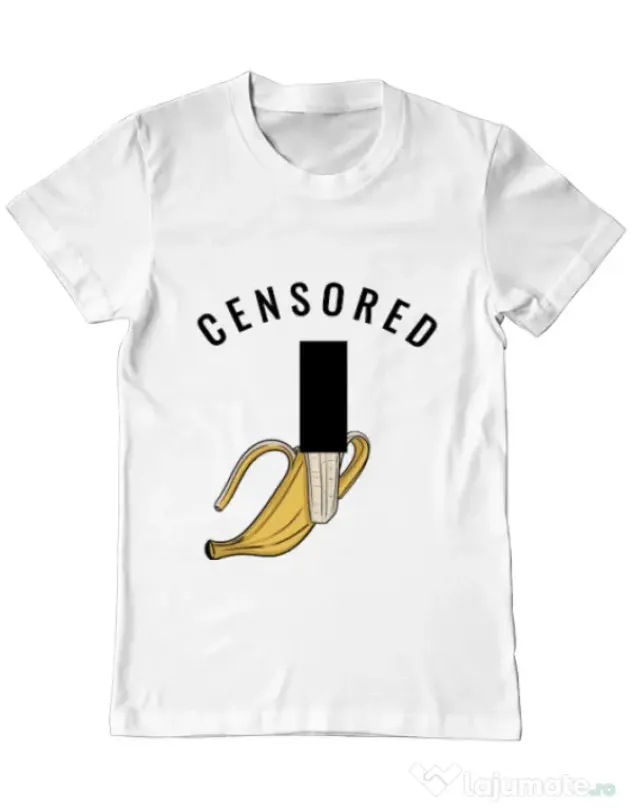 Tricou ADLER barbat Censored Alb