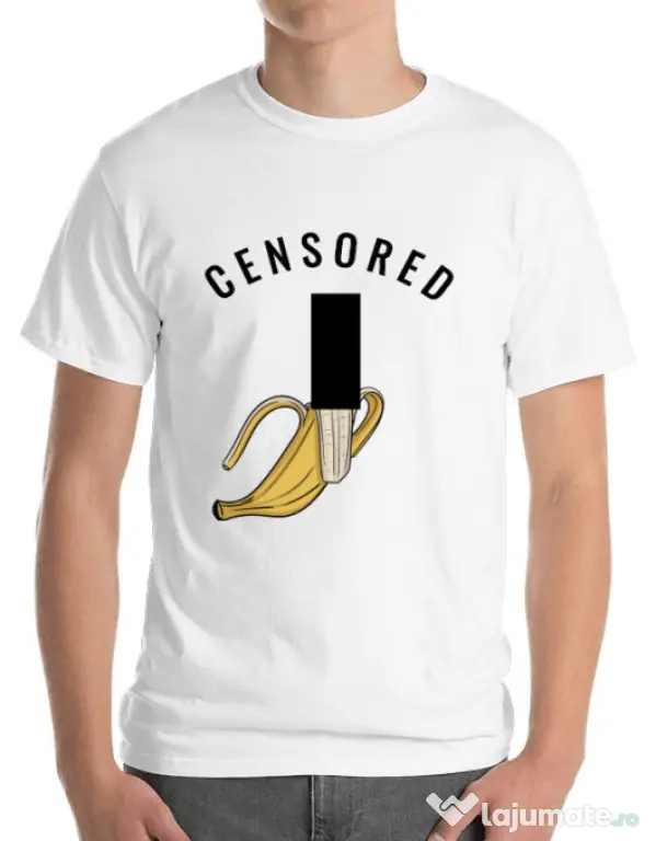 Tricou ADLER barbat Censored Alb