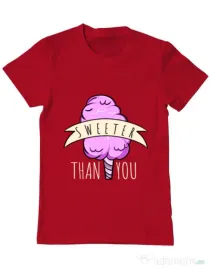 Tricou ADLER barbat Sweeter than you Rosu