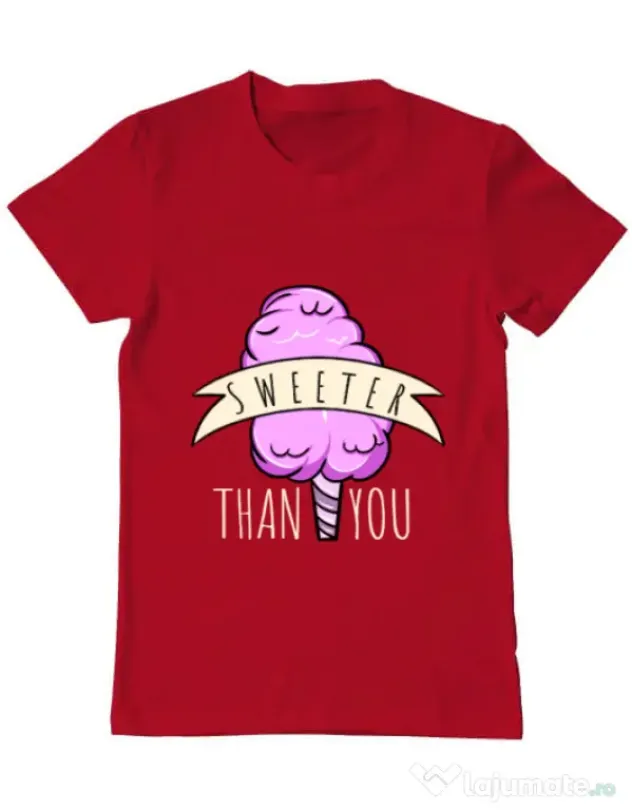 Tricou ADLER barbat Sweeter than you Rosu