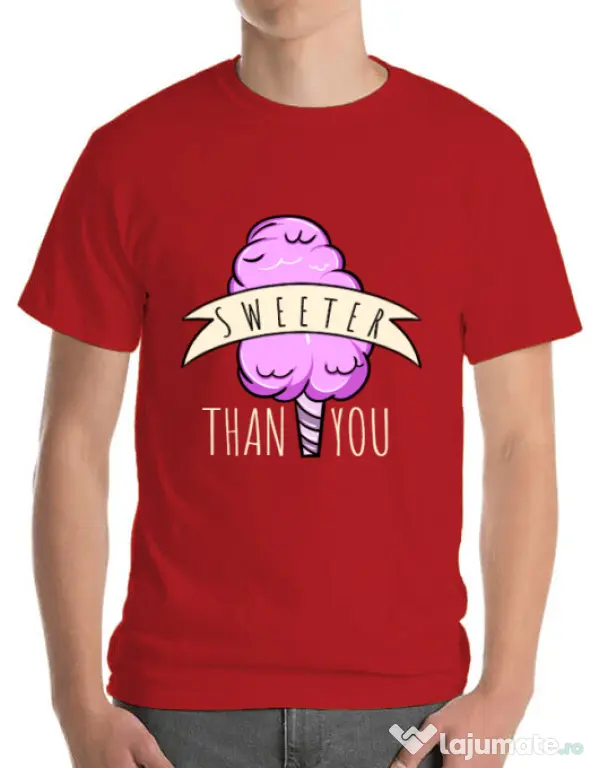 Tricou ADLER barbat Sweeter than you Rosu