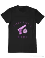 Tricou ADLER barbat Fight like a girl Negru