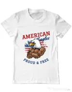 Tricou ADLER barbat American eagles Alb