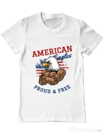 Tricou ADLER barbat American eagles Alb
