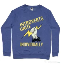 Bluza ADLER barbat Introverts unite Albastru melanj