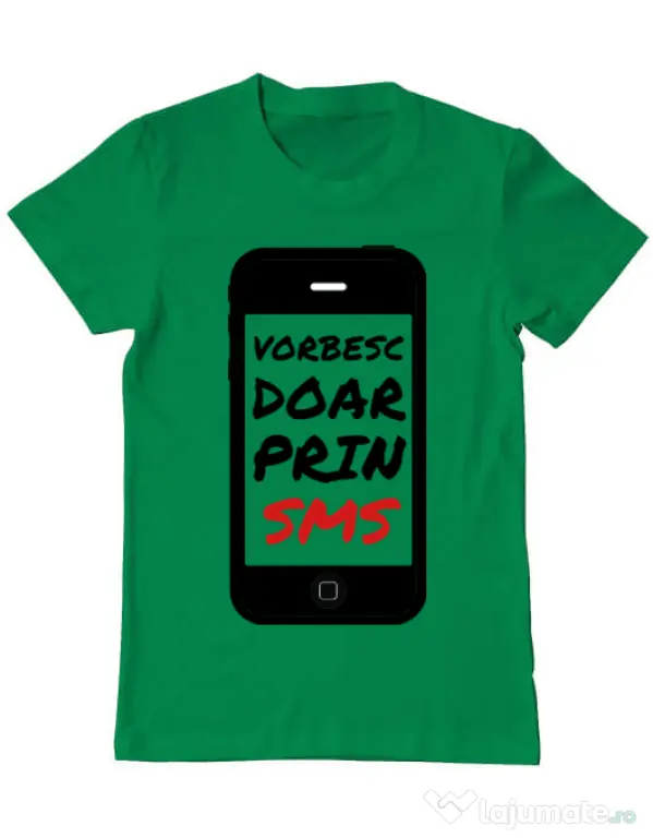 Tricou ADLER barbat Vorbesc doar prin sms Verde mediu