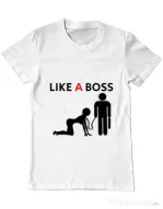 Tricou ADLER barbat Like a boss Alb