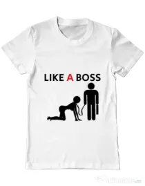 Tricou ADLER barbat Like a boss Alb