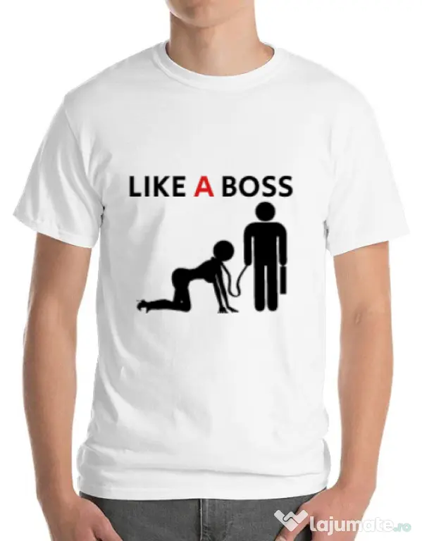 Tricou ADLER barbat Like a boss Alb