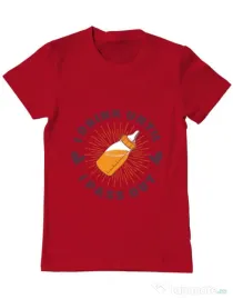 Tricou ADLER barbat I drink until I pass out Rosu