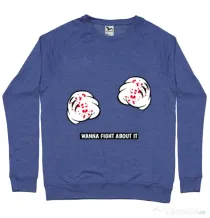 Bluza ADLER barbat Wanna fight about it Albastru melanj