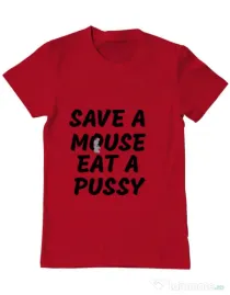 Tricou ADLER barbat Save a mouse Rosu