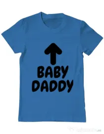 Tricou ADLER barbat Baby daddy Albastru azuriu