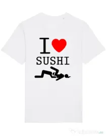 Tricou STANLEY STELLA barbat I love sushi Alb