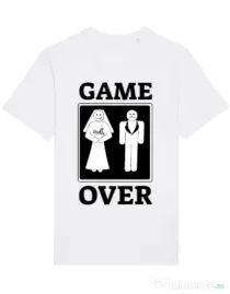 Tricou STANLEY STELLA barbat Game over Alb