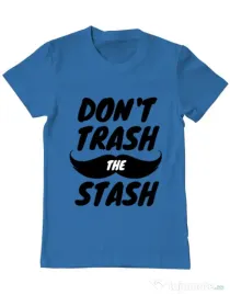 Tricou ADLER barbat Do not trash the stash Albastru azuriu