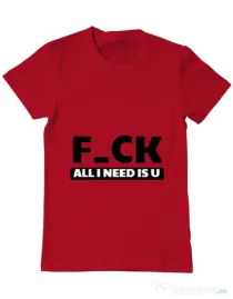 Tricou ADLER barbat All i need is U Rosu