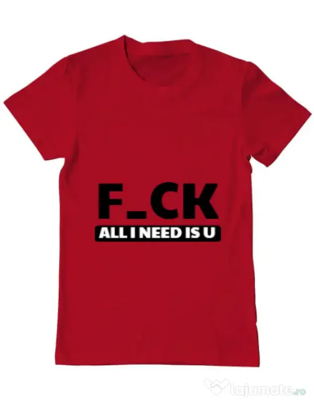 Tricou ADLER barbat All i need is U Rosu