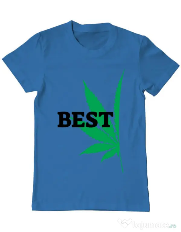 Tricou ADLER barbat Best buds 1 Albastru azuriu