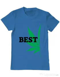 Tricou ADLER barbat Best buds 1 Albastru azuriu