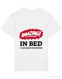 Tricou STANLEY STELLA barbat Amazing in bed Alb