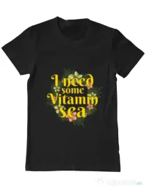 Tricou ADLER barbat I need some vitamin sea Negru