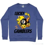 Bluza ADLER barbat Lucky gamblers Albastru melanj