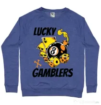 Bluza ADLER barbat Lucky gamblers Albastru melanj
