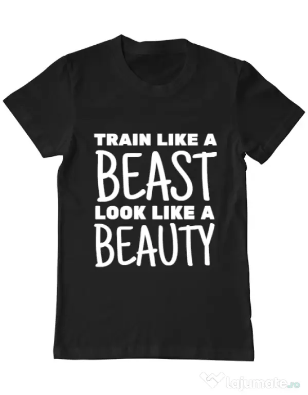 Tricou ADLER barbat Train like a beast Negru