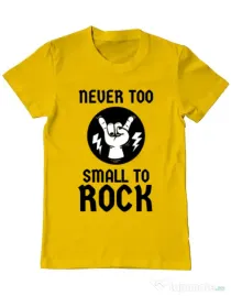 Tricou ADLER barbat Never too small to rock Galben