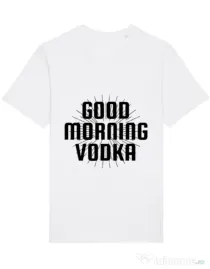 Tricou STANLEY STELLA barbat Good morning vodka Alb