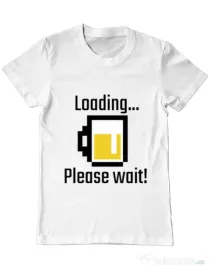 Tricou ADLER barbat Beer loading Alb