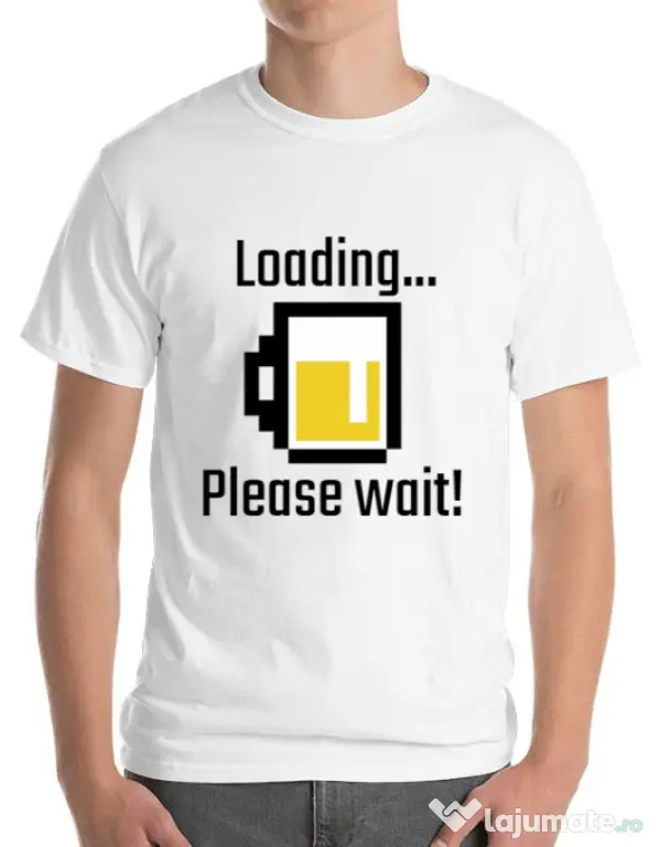 Tricou ADLER barbat Beer loading Alb