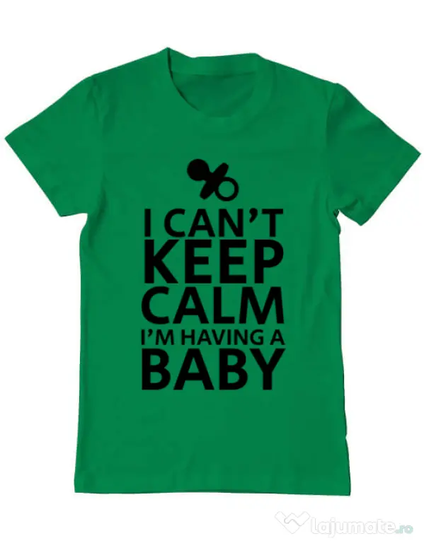 Tricou ADLER barbat I am having a baby Verde mediu