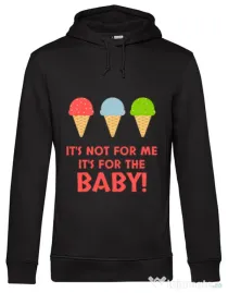 Hoodie barbat cu gluga For the baby Negru