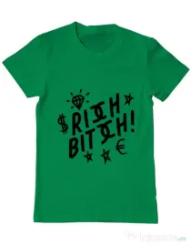 Tricou ADLER barbat Rich bitch Verde mediu