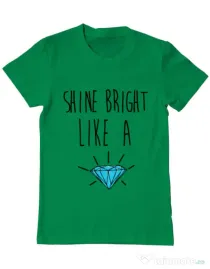 Tricou ADLER barbat Shine bright like a diamond Verde mediu