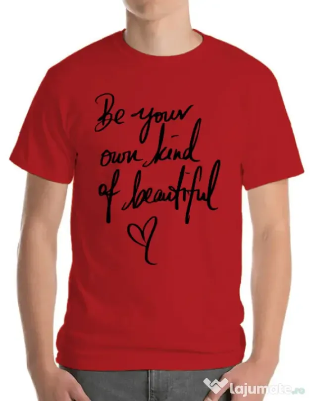 Tricou ADLER barbat Be your own kind of beautiful Rosu