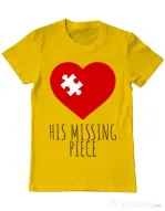 Tricou ADLER barbat His missing piece Galben