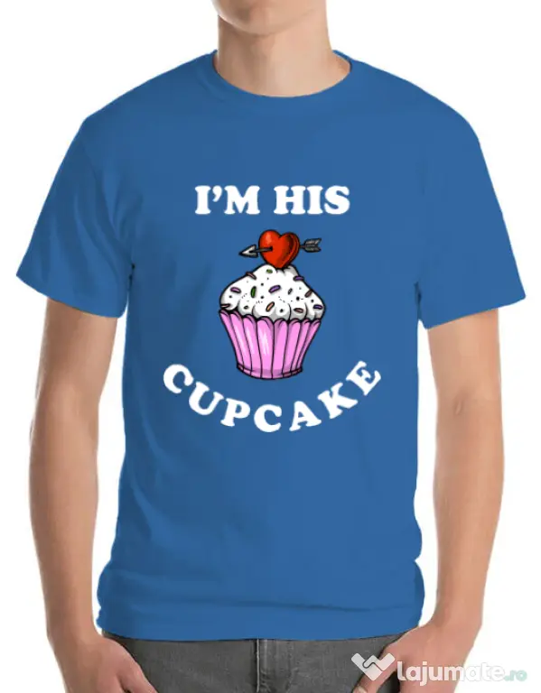 Tricou ADLER barbat His cupcake Albastru azuriu