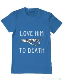 Tricou ADLER barbat Love him to death Albastru azuriu