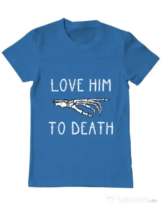 Tricou ADLER barbat Love him to death Albastru azuriu