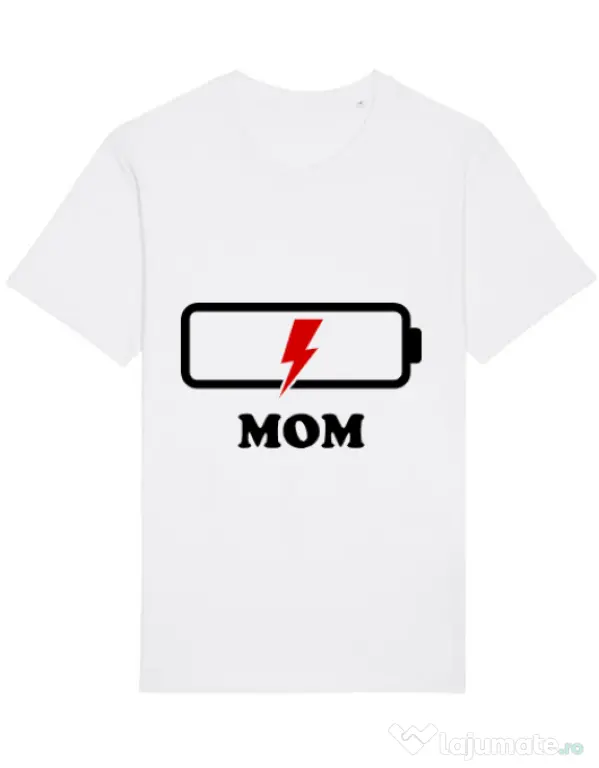 Tricou STANLEY STELLA barbat Mom battery Alb