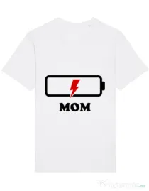 Tricou STANLEY STELLA barbat Mom battery Alb