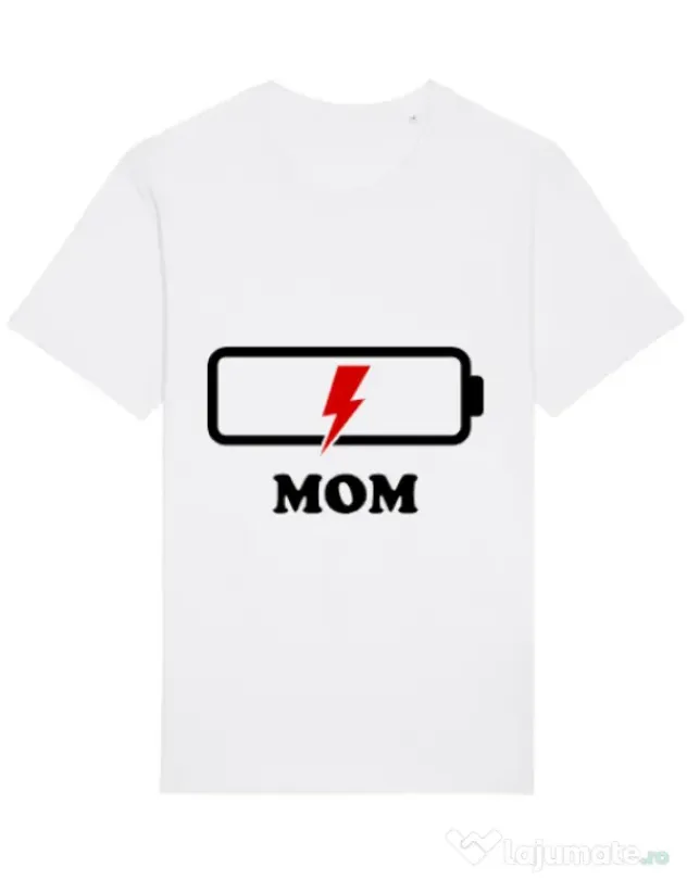 Tricou STANLEY STELLA barbat Mom battery Alb