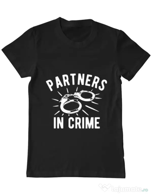 Tricou ADLER barbat Partners in crime 2 Negru