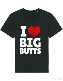 Tricou STANLEY STELLA barbat I love big butts Negru